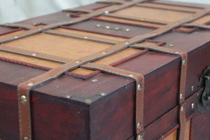 antique wooden storage trunk 1