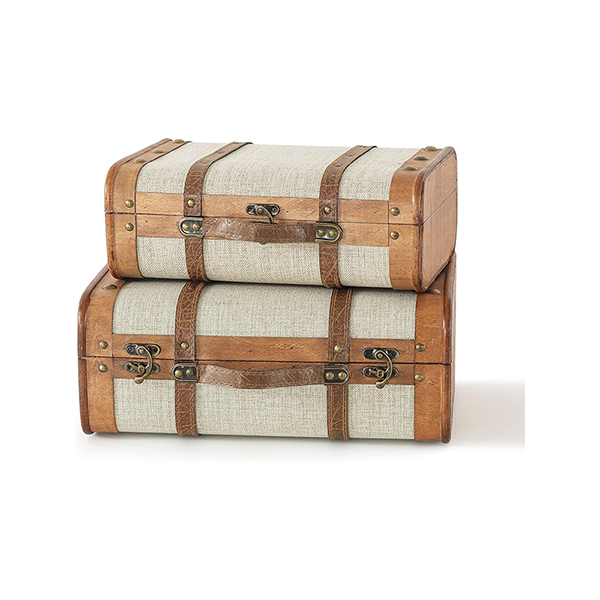 wooden suitcase