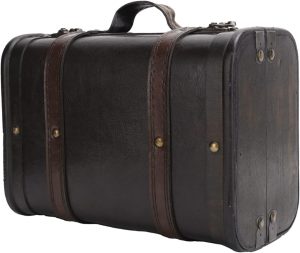 Retro Suitcase Wooden Storage Box